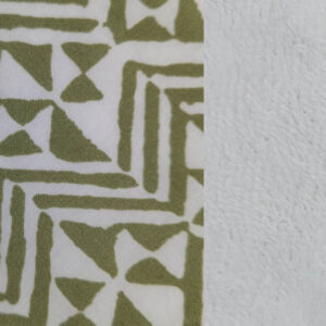 Chevron olive - Eponge bambou blanche