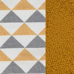 Douce géométrie - Eponge bambou ocre