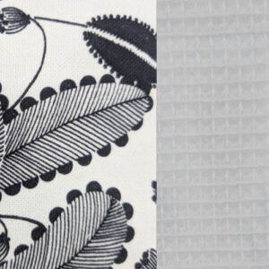 Herbier noir et blanc - Nid d'abeille blanc