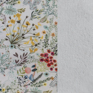 Jardin coloré - Eponge bambou blanche