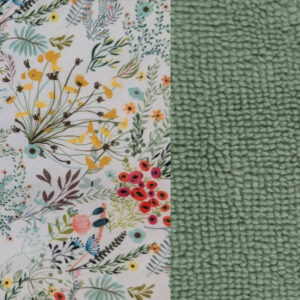 Jardin coloré- Eponge bambou tilleul