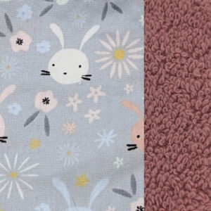 Rêve de lapin - Eponge coton framboise